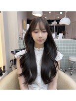 ネウィ 広島(newi)&nbsp;ローレイヤー/顔周りカット/コテ巻き/韓国巻き/オリーブブラウン
