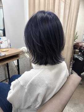 テーラヘアー 土浦店(TELA HAIR) 【新生活！一時的に暗くなる】ネイビーブルー【TELA HAIR 土浦】