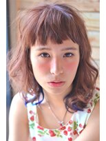 スリジェ7(CERISIER7) CERISIER7☆ウルフ風メルティーピンク&ブルーインナーカラー