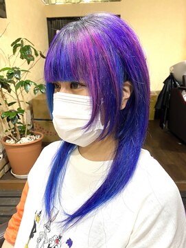 サムブリッジ(SOMEBRIDGE) 濃いめユニコーンカラー　× ウルフスタイル　（SOMEBRIDGE亀有