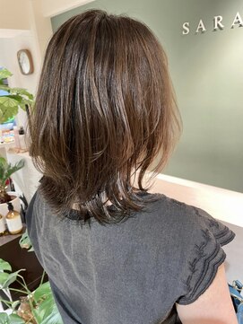 サラジュ 梅田店(SARAJU) saraju ヒラノ　透明感グレージュ　くびれボブ