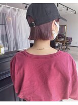 マティー(MATTY)&nbsp;ぷつっとボブ×ラベンダーピンク× カジュアル