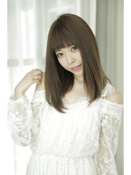 ルルディ バイ アフロディーテ銀座(luludi by APHRODITE) 黒髪/グレーベージュ/レイヤーロング/前髪パーマ/銀座