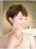 前髪ありショートボブ/ひし形ショートヘア/30代40代50代