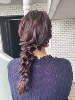 編みおろし ガーリー お呼ばれヘア 結婚式 可愛い たまねぎ