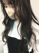 マイレ(maile)&nbsp;【maile】ブリーチあり/インナーカラー/ブラック×グリーン