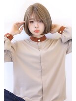 オーロ 緑地公園店(ORO)&nbsp;ローライトココアブラウン大人かわいいゆるふわシアーカラーボブ