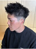 メンズパーマショートスパイキーショートボックスショート