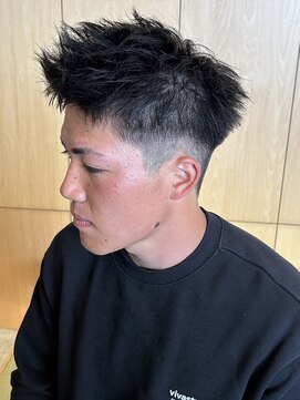 ニアウ 伊勢崎連取店(Niau) メンズパーマショートスパイキーショートボックスショート