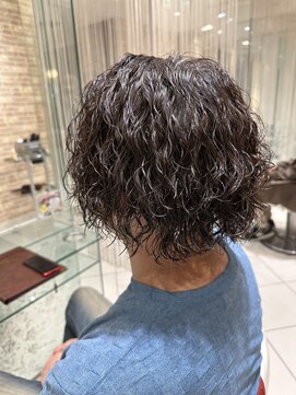 アース 新越谷店(HAIR&MAKE EARTH) メンズカット+セミロングツイストスパイラル