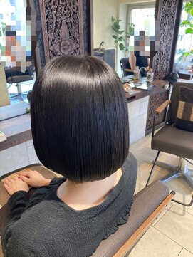 ヘアリゾート粋 ティガ 池袋店(tiga) ナチュラルショートボブ/髪質改善/艶髪