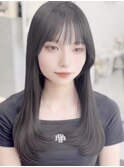 ハイライトカラーミルクティーベージュレイヤーカット
