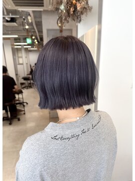 シェノン(Chainon.) ラベンダーカラー ボブヘア ラベンダーグレージュ 博多