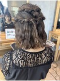 Say.ミディアムデジタルパーマホワイトグレージュヘアセット青山
