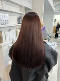 韓国 くびれロング レイヤー ワンホンヘア 小顔前髪