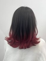 ノーバル バイ シエスタ 池袋(NoVal by siesta)&nbsp;裾カラー　× レッド