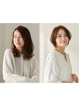 気になる白髪をカバーしつつ、豊富なカラーバリエーションでいつまでも若々しく！白髪ぼかしも大人気♪