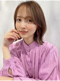 小顔大人かわいい外ハネボブヘルシースタイル ミントアッシュ