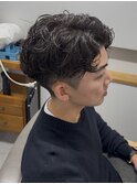 オールバックパーマ