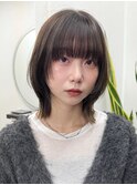 ミディアム　レイヤーカット　顔周り　小顔　髪質改善