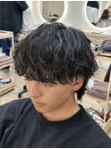 波巻きパーマ波巻きスパイラルパーマラウンドマッシュ