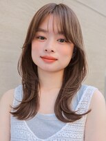 ラフ フロム ガーデン(Laf from GARDEN)&nbsp;くびれミディアム/レイヤー/顔周り/小顔/ベージュ/20代30代