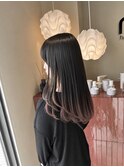 大人可愛いピンクグレージュグラデーション