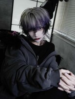 シン(syn)&nbsp;ホワイトシルバーパープルエンドカラー×中性ウルフ