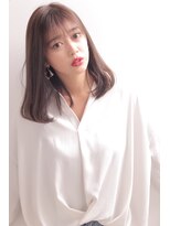 オウル(Owll)&nbsp;大人かわいいセミディ☆シースルーバングデザインカラー