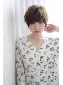 【Lilou】大人かわいい ショート ひし形シルエット 透明感カラー