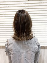 ビーチ ヘア メイク 綱島店(BEACH hair make)&nbsp;切りっぱなしボブ/オリーブベージュ/ハイライト/外国人風カラー