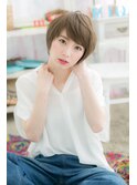 斜めバングクリアカラー*小顔アシンメトリーマッシュヘア