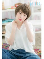 ミック ヘアアンドメイク アップ 駒込店(miq Hair&Make up) 斜めバングクリアカラー*小顔アシンメトリーマッシュヘア