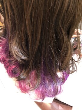 トムキャット(TOM CAT) 【新宿TOMCAT】インナーカラー  ピンクとバイオレット