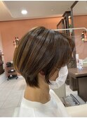 【松田】大人ショート／脱白髪染めハイライト／国分寺
