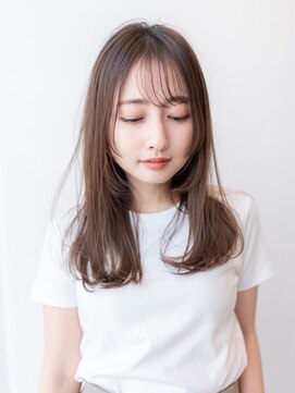 ハバナ 渋谷(HAVANA) 20代30代大人可愛い斜めバンググレージュカラー/レイヤーカット