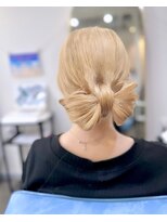 マリン(Marine)&nbsp;20代30代ビッグリボン浴衣結婚式発表会ヘアアレンジ