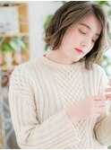綾瀬/髪質改善/外国人風カラーオンブレ×レイヤーパーマボブi