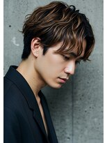 キャンバス バイ ネオリーブ 横浜西口(Canvas by neo.)&nbsp;センターパートスパイラルパーマ黒髪刈り上げ刈り上げ