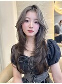 ワイドバングイメチェン美髪外ハネボブ+レイヤーカット韓国/池袋