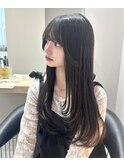 レイヤーカット/韓国ヘア/前髪/顔まわり/透明感カラー/艶髪