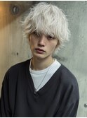 MEN’S HAIR/ブルーブラック/フェザーパーマ/ハイライト