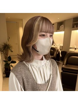 インナーカラーミルクティーベージュ