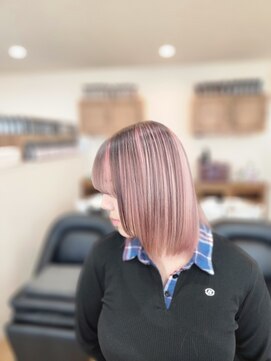 アンブレラカラー×ホワイトピンク