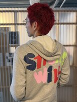 PARKiiiNG 心斎橋　ブリーチ/ダブルカラー/パーマ/メンズ【パーキング】&nbsp;刈り上げセンターパート