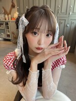 カシュカシュ 表参道(cache cache)&nbsp;ヘアアレンジヘアセットヘアメハーフツインリボンアレンジ
