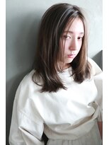 ナヌーク シブヤ(nanuk shibuya) 【nanuk】束感ストレートセミロング◇セピアアッシュベージュ