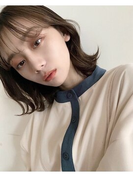 ベル 銀座並木通り店(Belle) くびれミディアム　ほんのり韓国風レイヤー ×シースルーバング