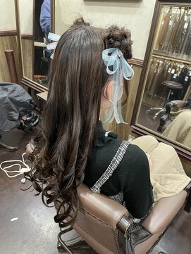 ディー エメ(D-aimer-) リボン付きくまさんハーフ　【ヘアセット】