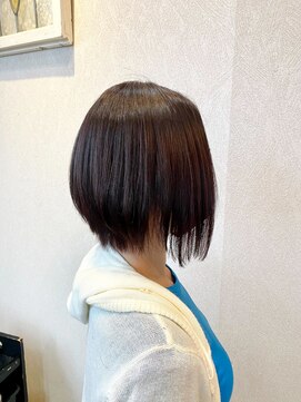 ノイ(neu) 大人前下がりショート【デザインカラー/髪質改善/ショート】